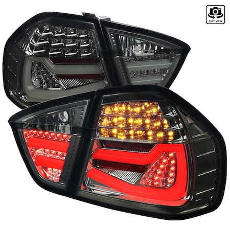 Spec-D Tuning 06-08 Bmw E90 3 Series LED Tail Lights-Smoke LT-E9005GLED-TM